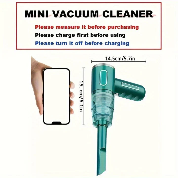 Cordless USB Rechargeable Portable Vacuum for Car and Home - Image 6