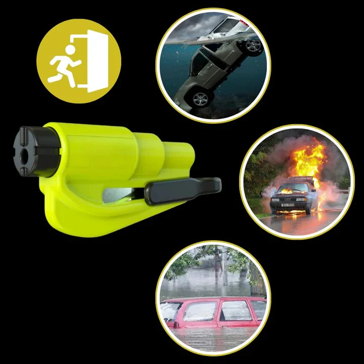 Portable 2 in 1 Car Safety Tool for Tempered Windows - Image 6