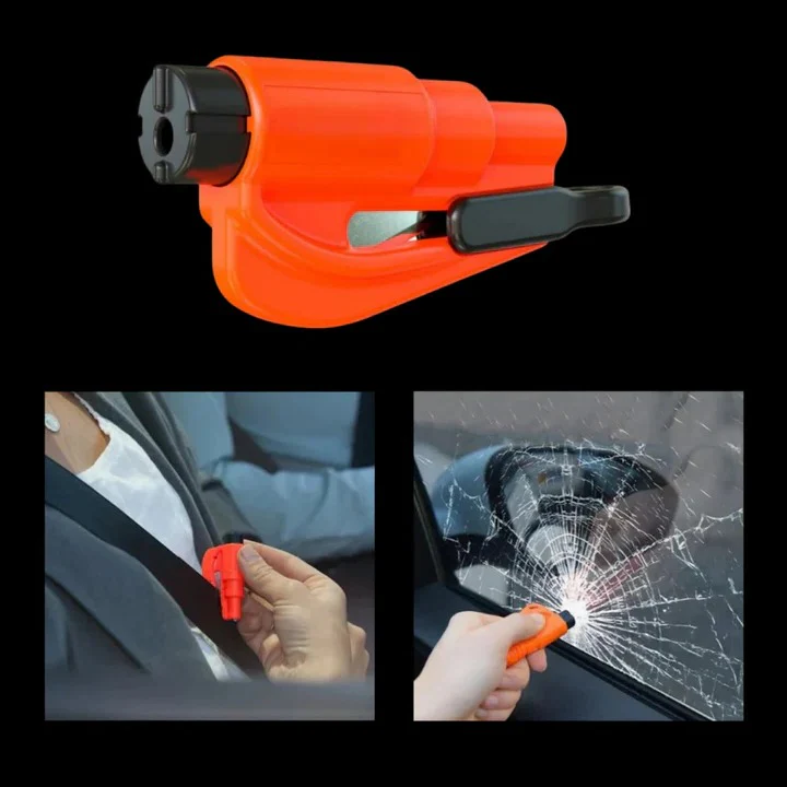 Portable 2 in 1 Car Safety Tool for Tempered Windows - Image 7