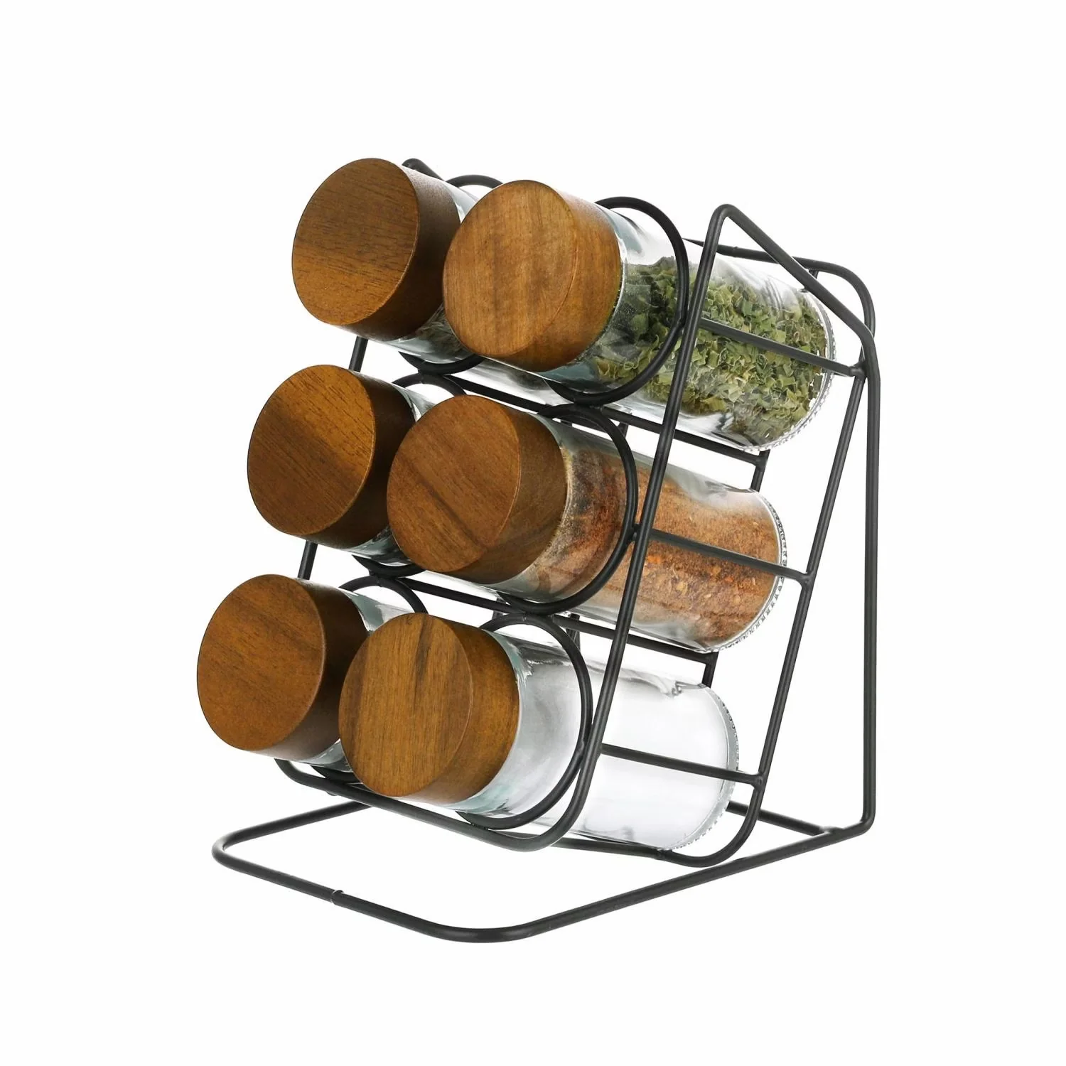 Virella 6 Piece Jar Set for Spices with Slanting Stand - Image 5