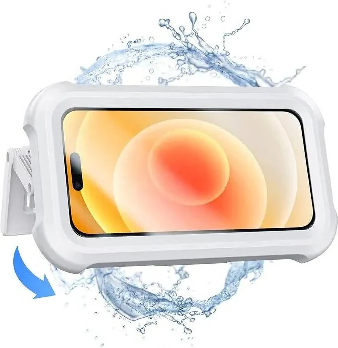 Wall Mount Bathroom Phone Holder with 480-Degree Rotation for Smartphones up to 6.8 Inches - Image 6