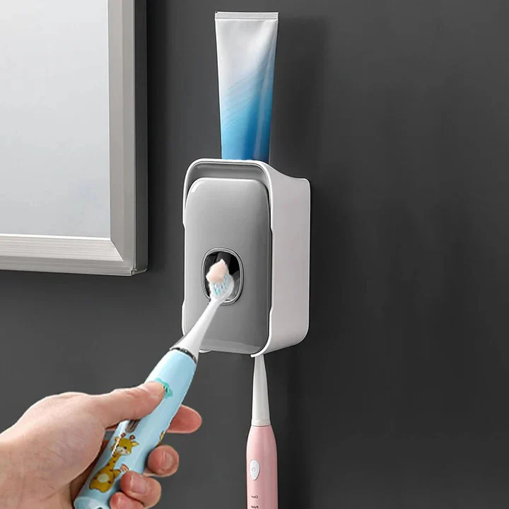 Wall Mounted Toothpaste Dispenser with Adhesive Installation - Image 2