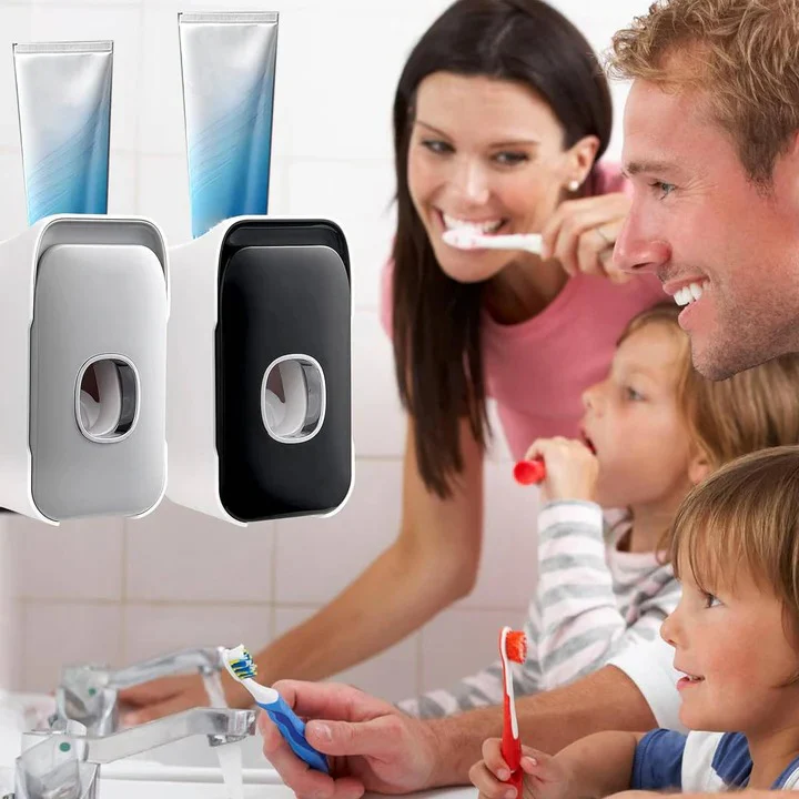 Wall Mounted Toothpaste Dispenser with Adhesive Installation - Image 4