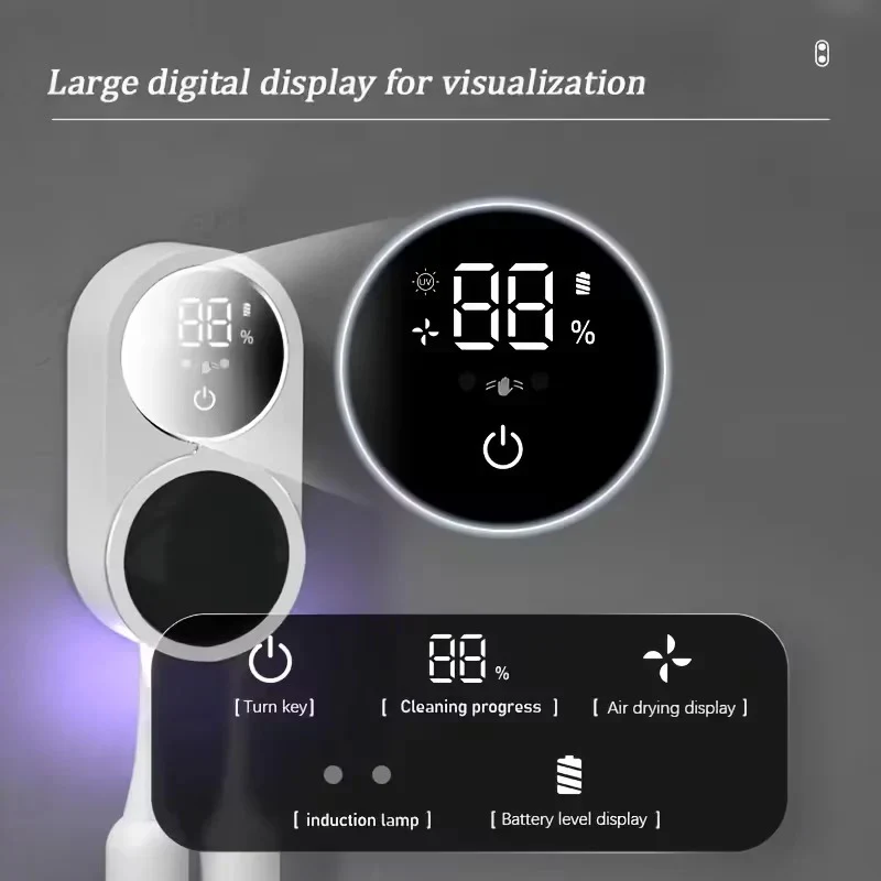 Wall Mount UV Toothbrush Holder with Touchless Sensor Organizer - Image 9