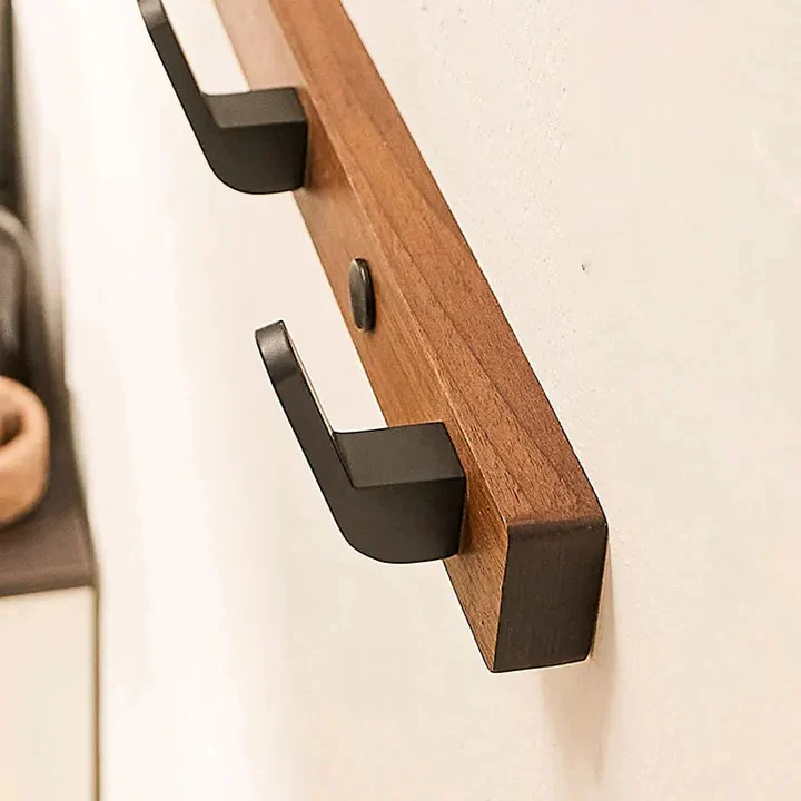 Wall Mounted Coat Hook with Wood and Metal Design - Image 6