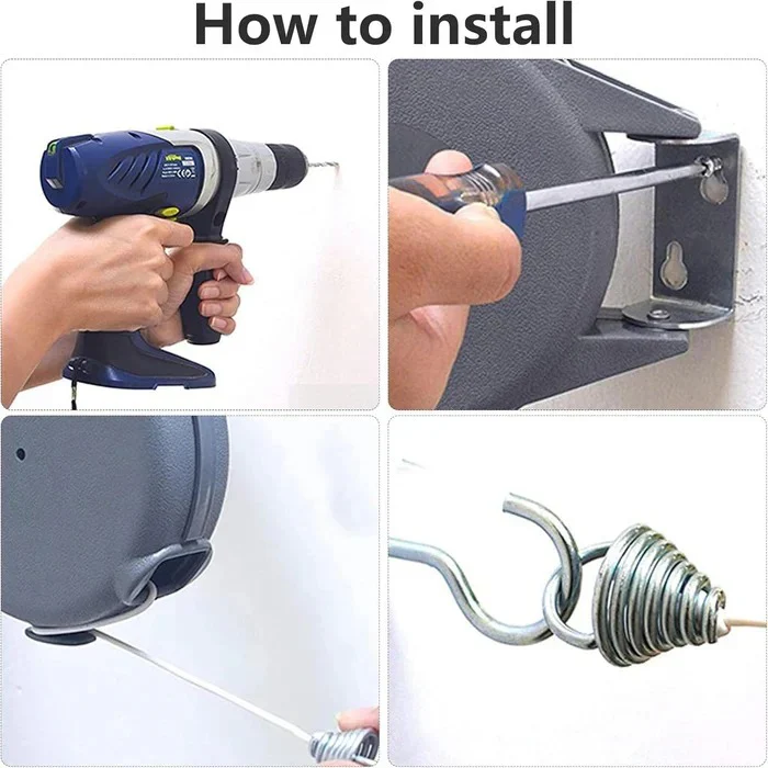 Wall Mounted Washing Line, Retractable Drying Line - Image 5