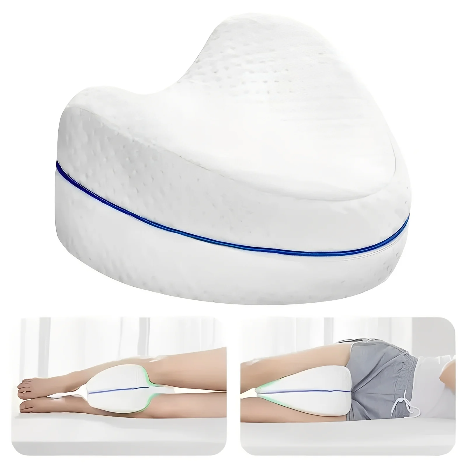 Washable Pillowcases for Leg Contour Pillows, 2 Pack with Zipper - Image 5
