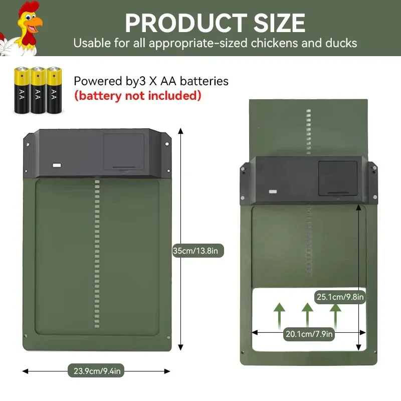 Automatic Chicken Coop Door with Light Sensor and Battery Operation - Image 6