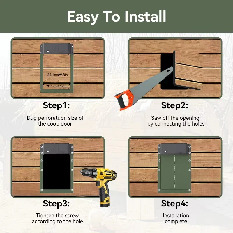 Automatic Chicken Coop Door with Light Sensor and Battery Operation - Image 9