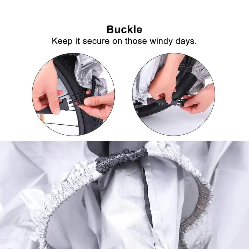 Waterproof Electric Bike Cover with PU Coating and Lock Opening for Outdoor Use - Image 3