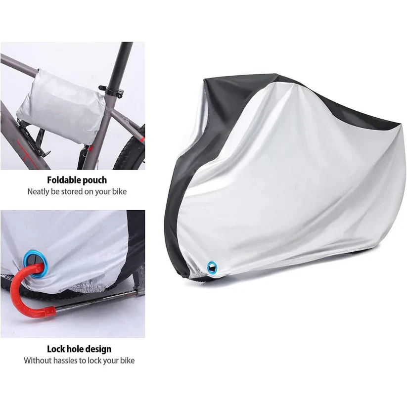 Waterproof Electric Bike Cover with PU Coating and Lock Opening for Outdoor Use - Image 5