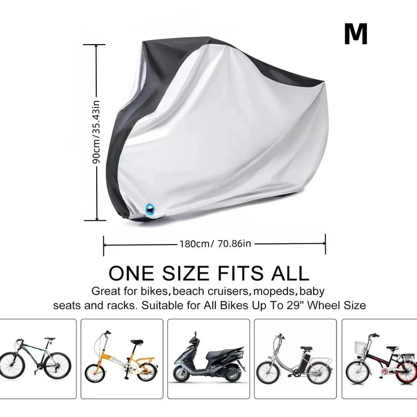 Waterproof Electric Bike Cover with PU Coating and Lock Opening for Outdoor Use - Image 7