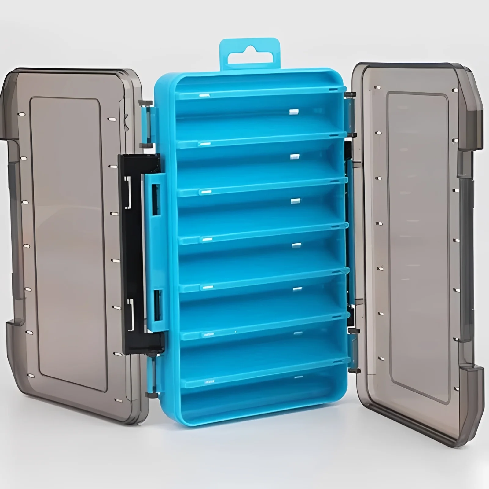 Fishing Tackle Box with Double Sided Compartment Storage - Image 15
