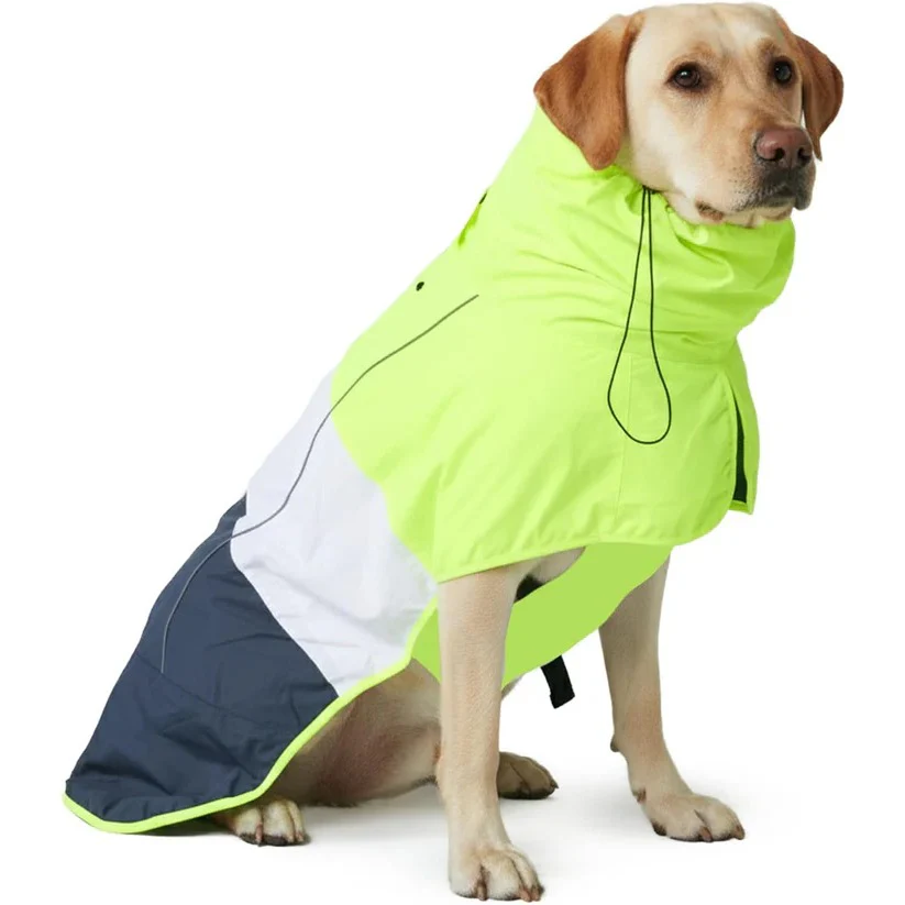 Waterproof Windproof Dog Rain Jacket with Reflective Full Body Coverage - Image 4
