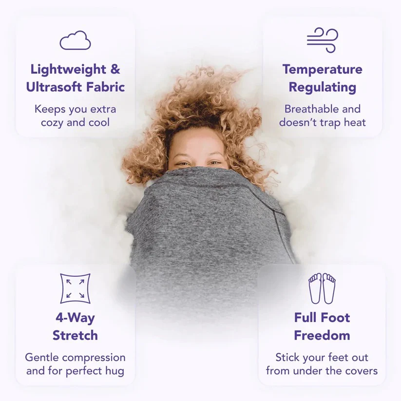 Unisex Wearable Swaddle Wrap Blanket Onesie with Open Drape Design - Image 6