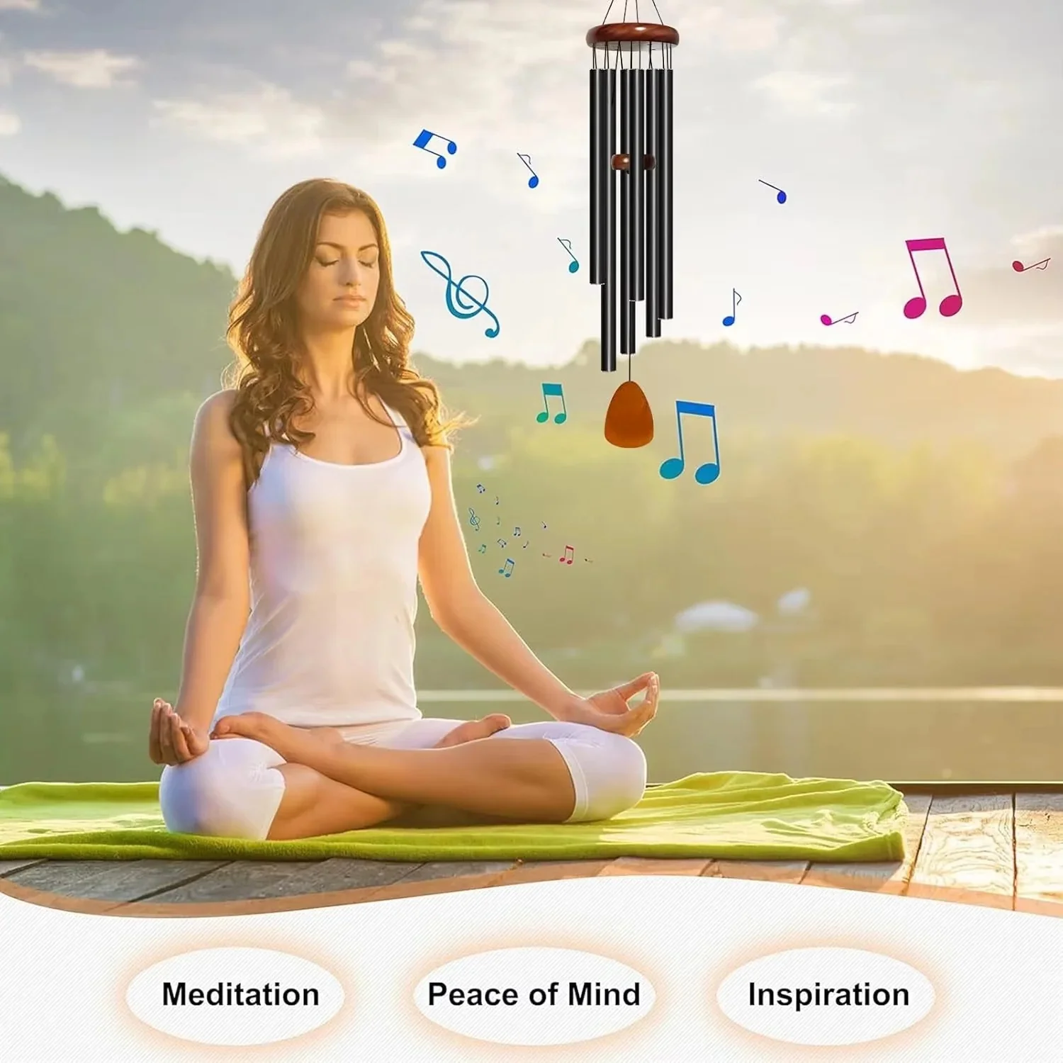 Outdoor Wind Chimes with Aluminum Tubes and Wooden Accents - Image 5