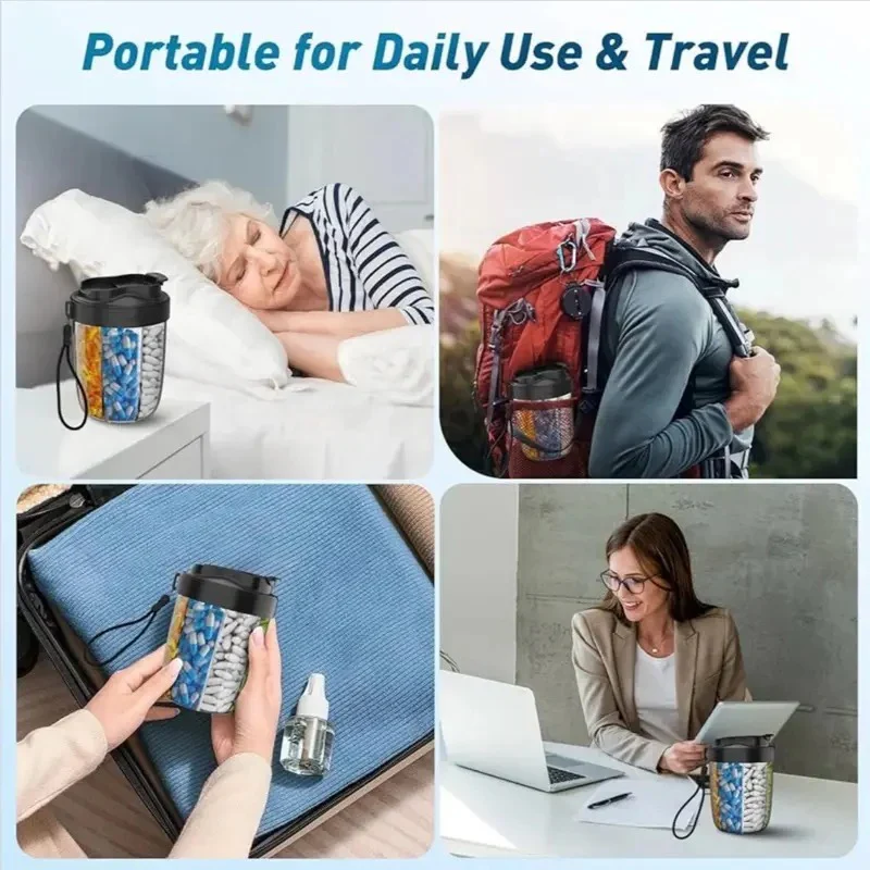 Weekly Pill Case with 4 Sections, Wide Opening Compartments and Carrying Strap for Travel - Image 5