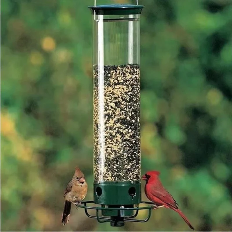 Window Mounted Metal Bird Feeder and Weight-Activated Perch for Seed Feeding - Image 5