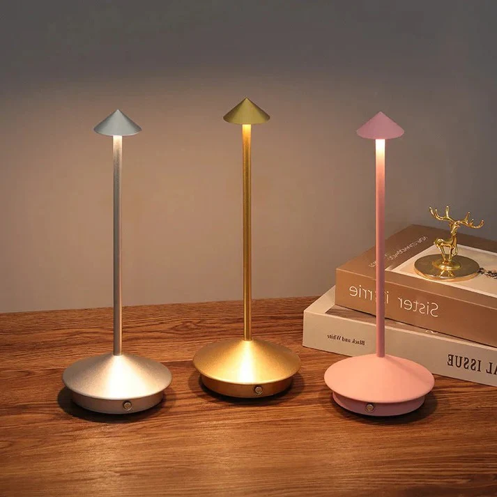 Portable Wireless LED Table Lamp with Touch Controlled Dimming Design - Image 6