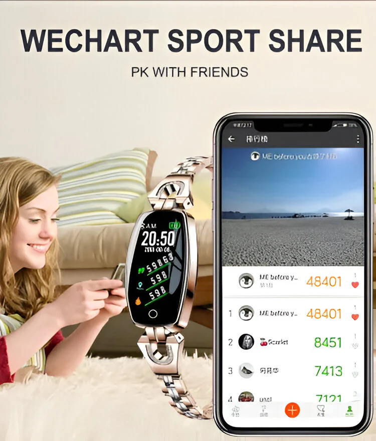 Women’s Smart Fitness Tracker with HR Monitoring - Image 10
