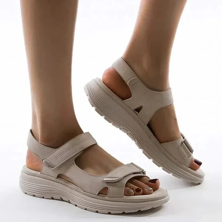 Women's Adjustable Strap Sport Sandals with Wedge Cushion Support - Image 4