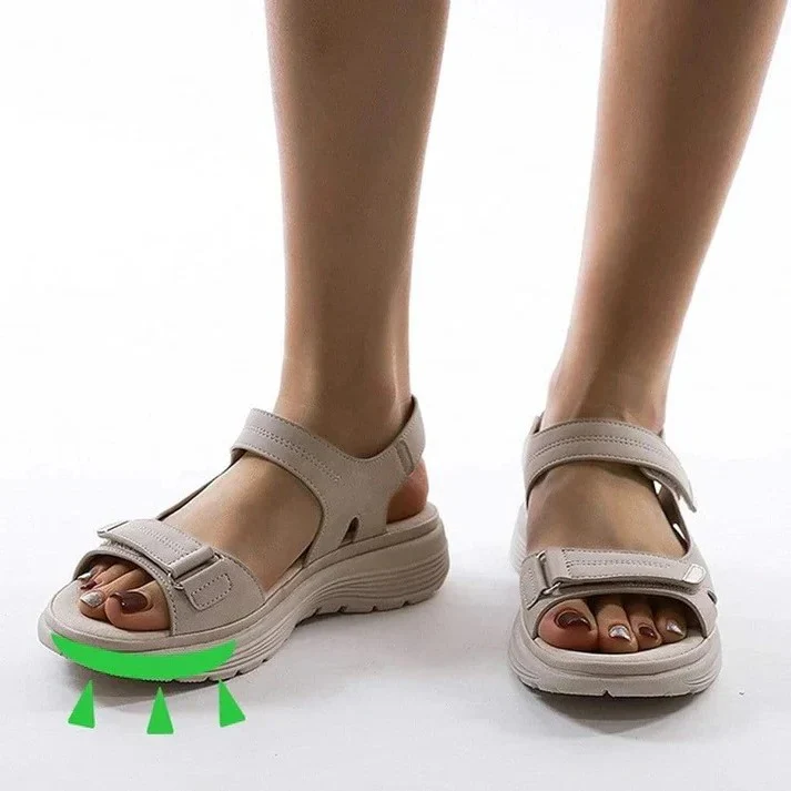 Women's Adjustable Strap Sport Sandals with Wedge Cushion Support - Image 5