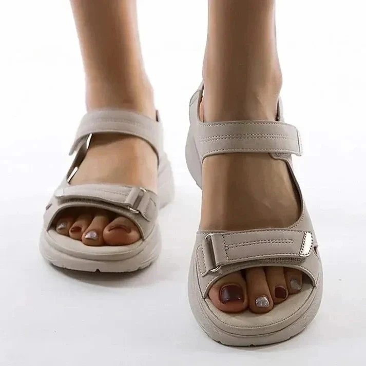 Women's Adjustable Strap Sport Sandals with Wedge Cushion Support - Image 7