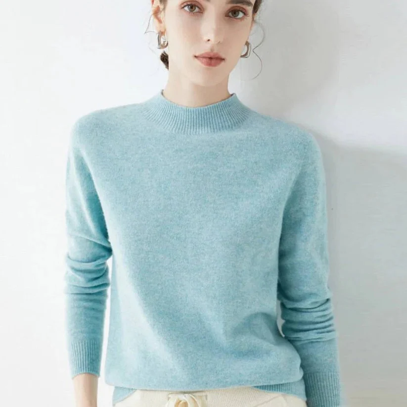 Women's Cashmere Knit Pullover Sweater for Cold Weather - Image 12
