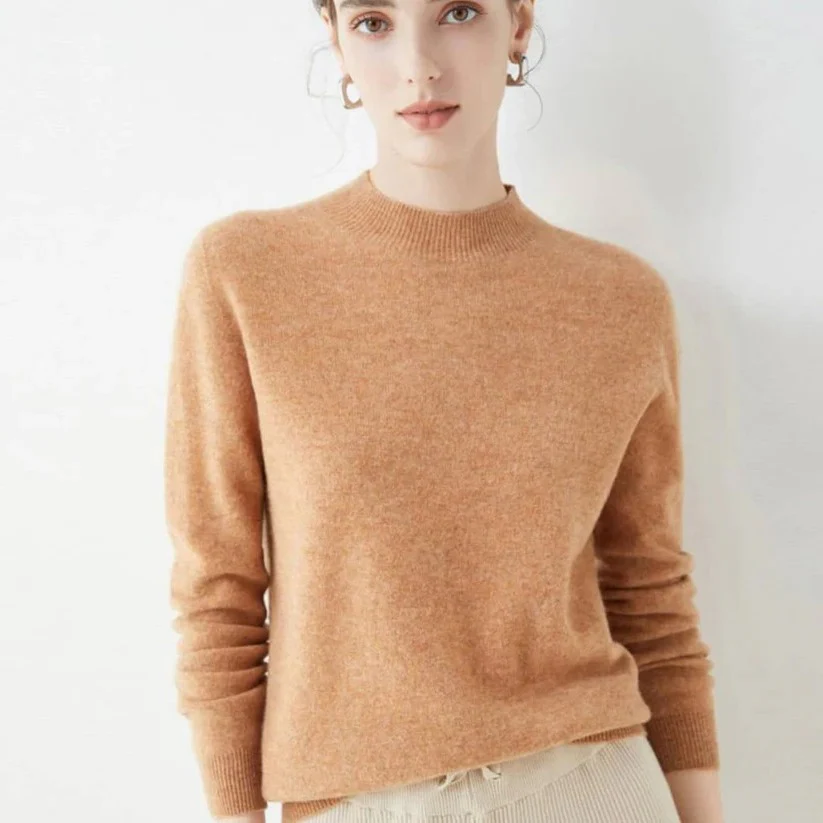 Women's Cashmere Knit Pullover Sweater for Cold Weather - Image 13