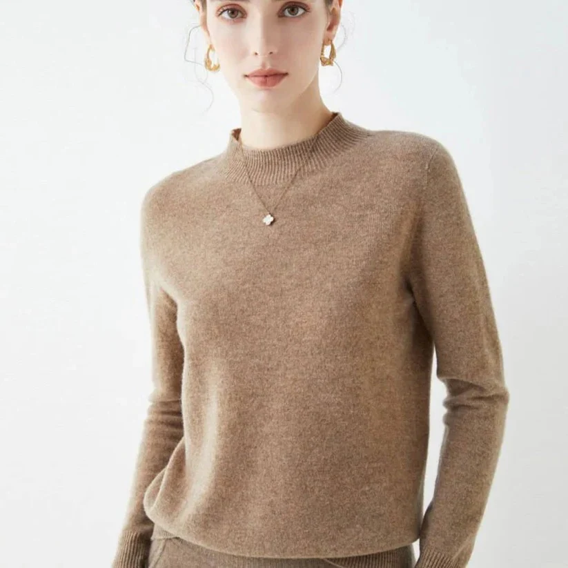 Women's Cashmere Knit Pullover Sweater for Cold Weather - Image 14