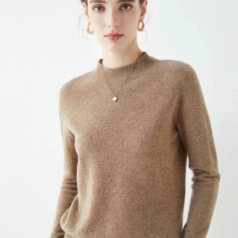 Women's Cashmere Knit Pullover Sweater for Cold Weather - Image 19