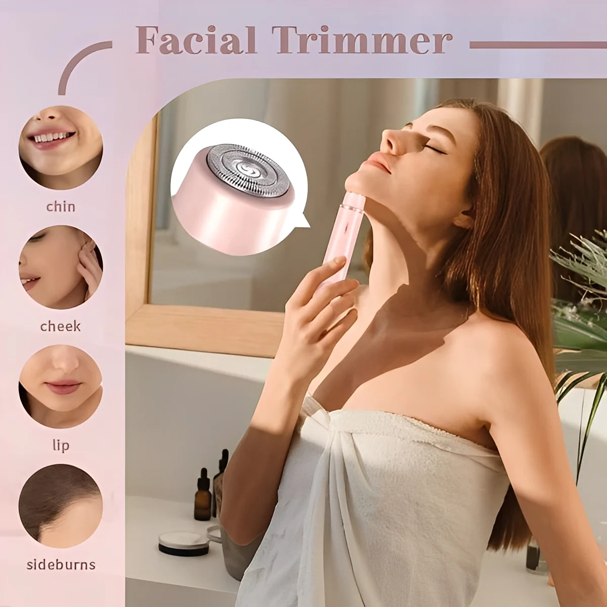 Women’s Electric Shaver with Interchangeable Heads - Image 3