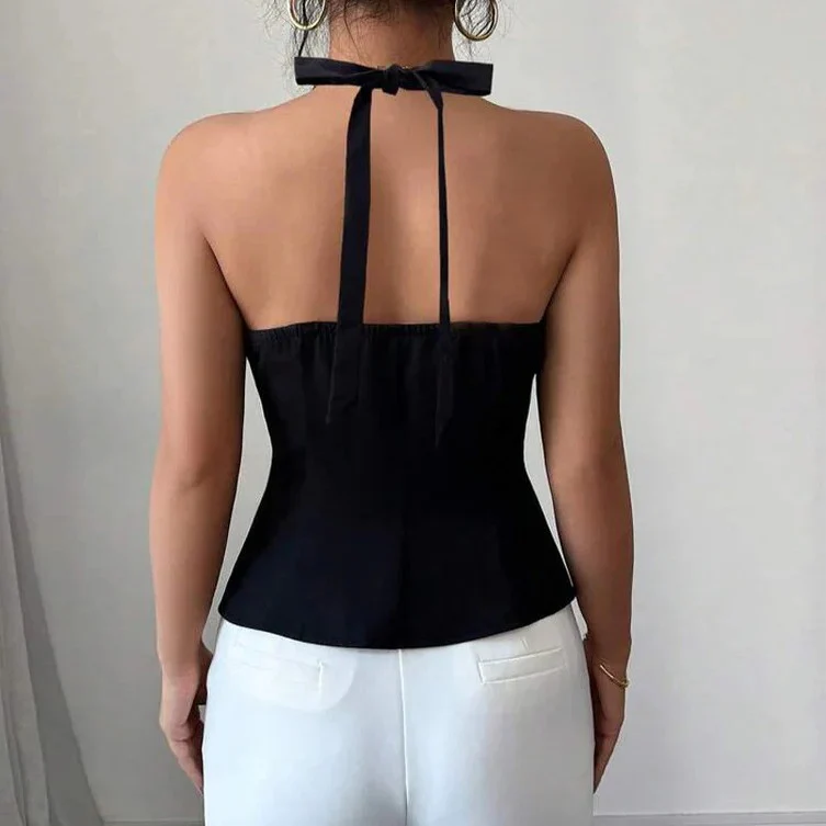 Women's Structured Sleeveless Vest with Tailored Fit - Image 4