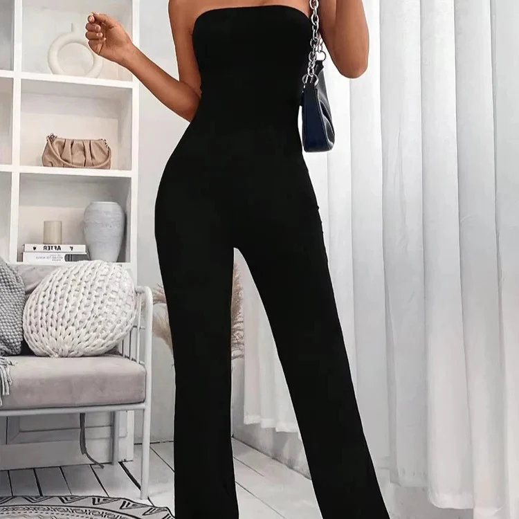 Casual Summer Jumpsuit-Style Pants for Women with Adjustable Waist, Slim Fit - Image 2
