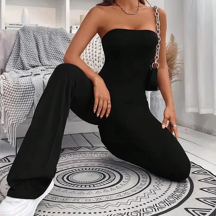 Casual Summer Jumpsuit-Style Pants for Women with Adjustable Waist, Slim Fit - Image 4