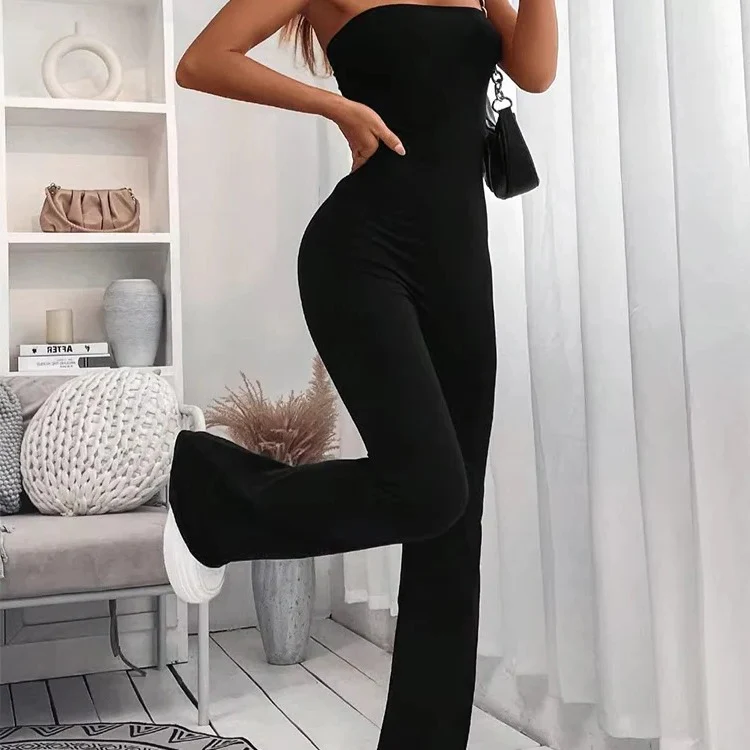 Casual Summer Jumpsuit-Style Pants for Women with Adjustable Waist, Slim Fit - Image 5