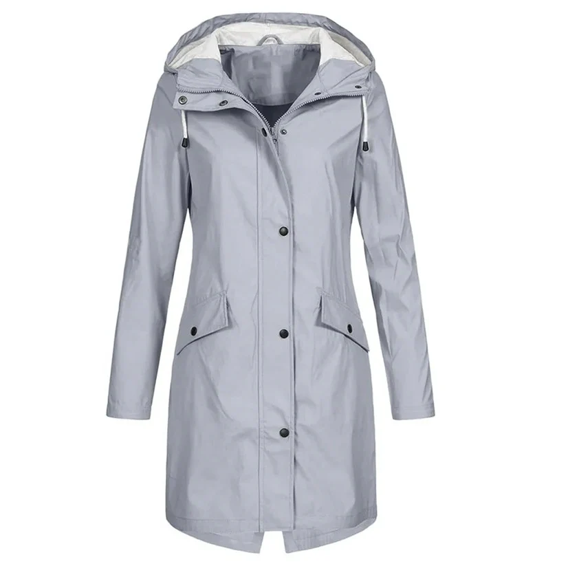 Women's Waterproof Rain Jacket with Lightweight Packable Design - Image 3