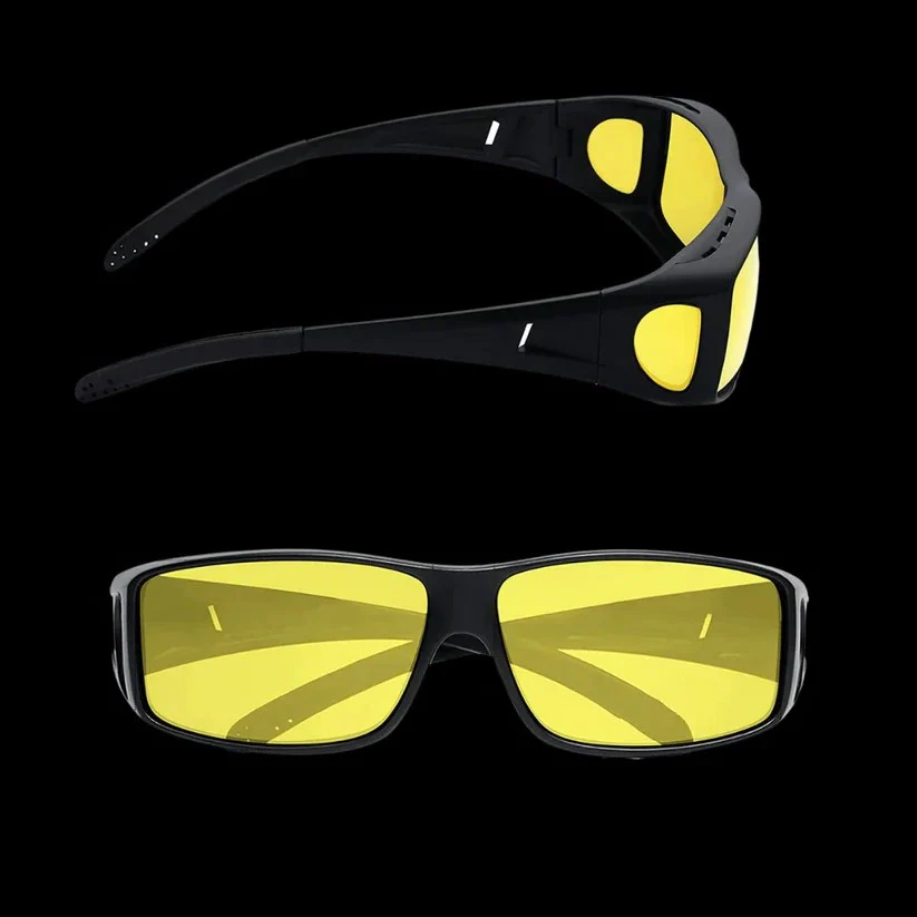 Wraparound Anti Glare Night Driving Eyewear with Polarized Yellow Tinted Lens - Image 4