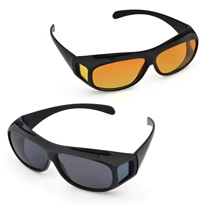 Wraparound Anti Glare Night Driving Eyewear with Polarized Yellow Tinted Lens - Image 5