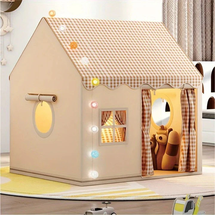 Kids Indoor Playhouse Tent with Enclosed Space - Image 3