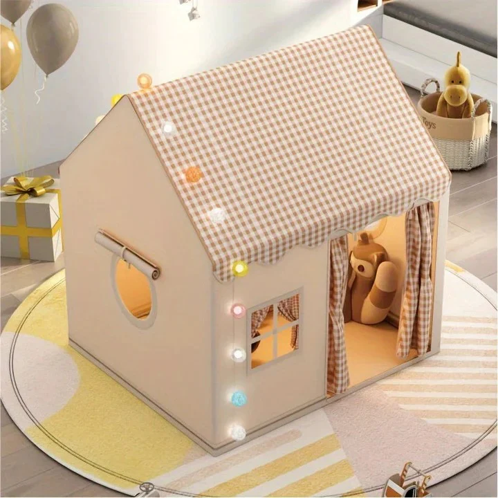 Kids Indoor Playhouse Tent with Enclosed Space - Image 4